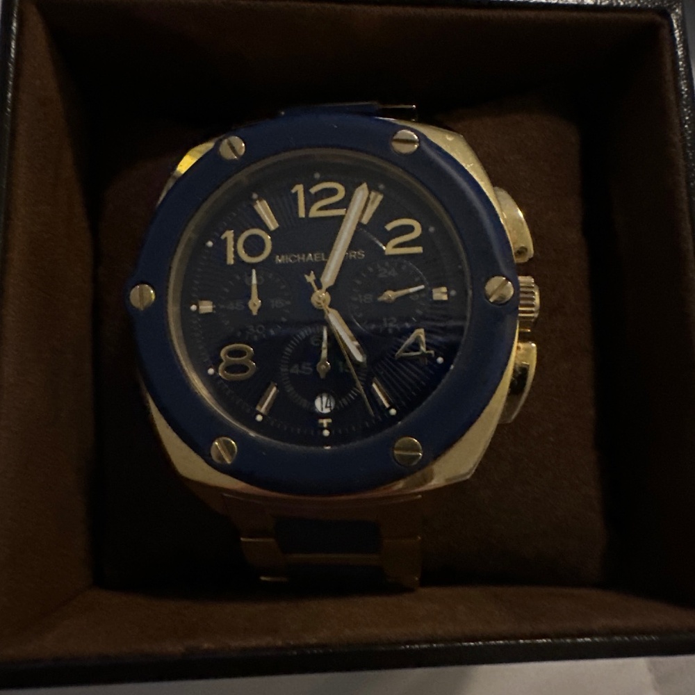 MK Blue & Goldtone watch